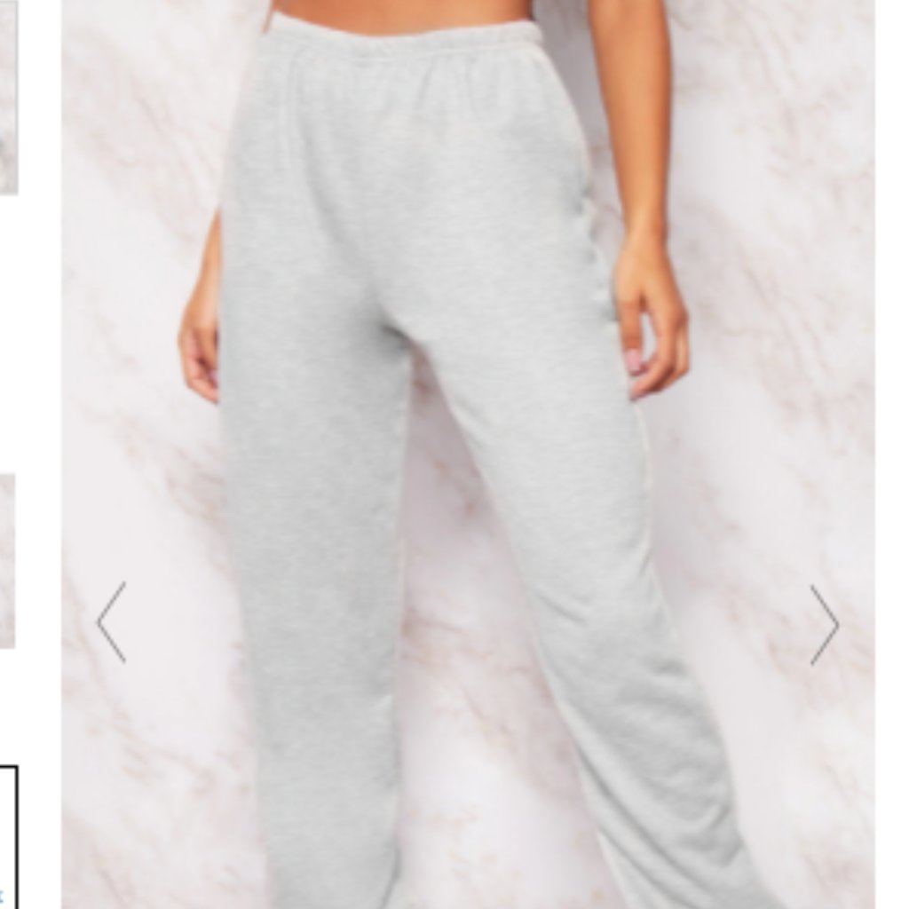 Grey Basic Cuffed Hem Jogger
